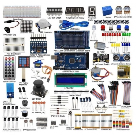 MEGA2560 -koepaneeli, opetuselektroniikkapaketti Arduino-tyyliin