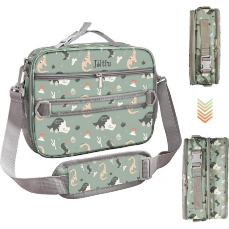 Children's thermal lunch bag Jiltlu, Green-Dino