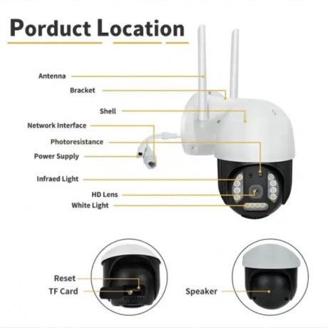 PTZ 360-asteen valvontakamera 4G SIM, OEM
