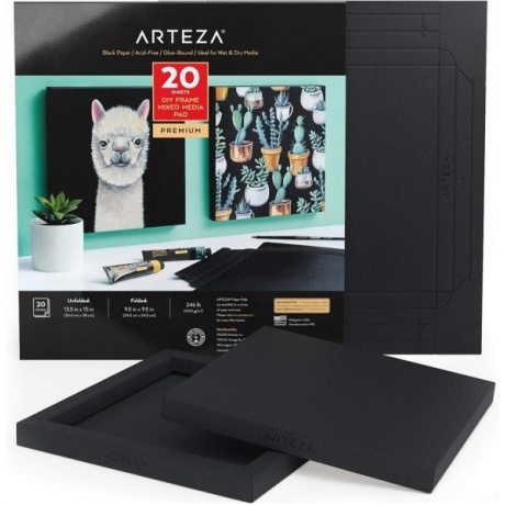 Taittuva Arteza maalauskangas, 20 kpl, musta