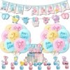 Fukmory Gender paljastaa/lastenjuhlakoristeita 44 kpl Sukupuolijuhlan koristeet / Babyshowerin koristeet